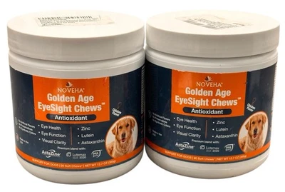 2 NOVEHA Eye Supplement for Dogs Vision Support with Lutein + Vitamin C Chews