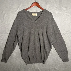 Alan Paine 100% Kaschmir V-Neck Pullover Herren 44” grau Made in England - Bild 1 von 8
