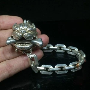 Vintage Indian Navajo Indigenous Antique Men Silver Bracelet Collection - Picture 1 of 5