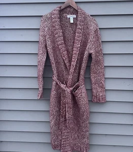 Wool Blend Cardigan Sweater Long Belted JONES NEW YORK Women’s Medium - Picture 1 of 5