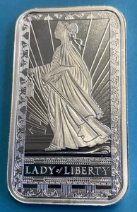 Barra de plata fina PAMP Suisse Lady of Liberty 1 oz 999 - Imagen 1 de 2