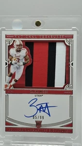 National Treasures Zack Moss 136 2020 parche de radiocontrol azul como nuevo autógrafo/49 Utah Utes - Imagen 1 de 2