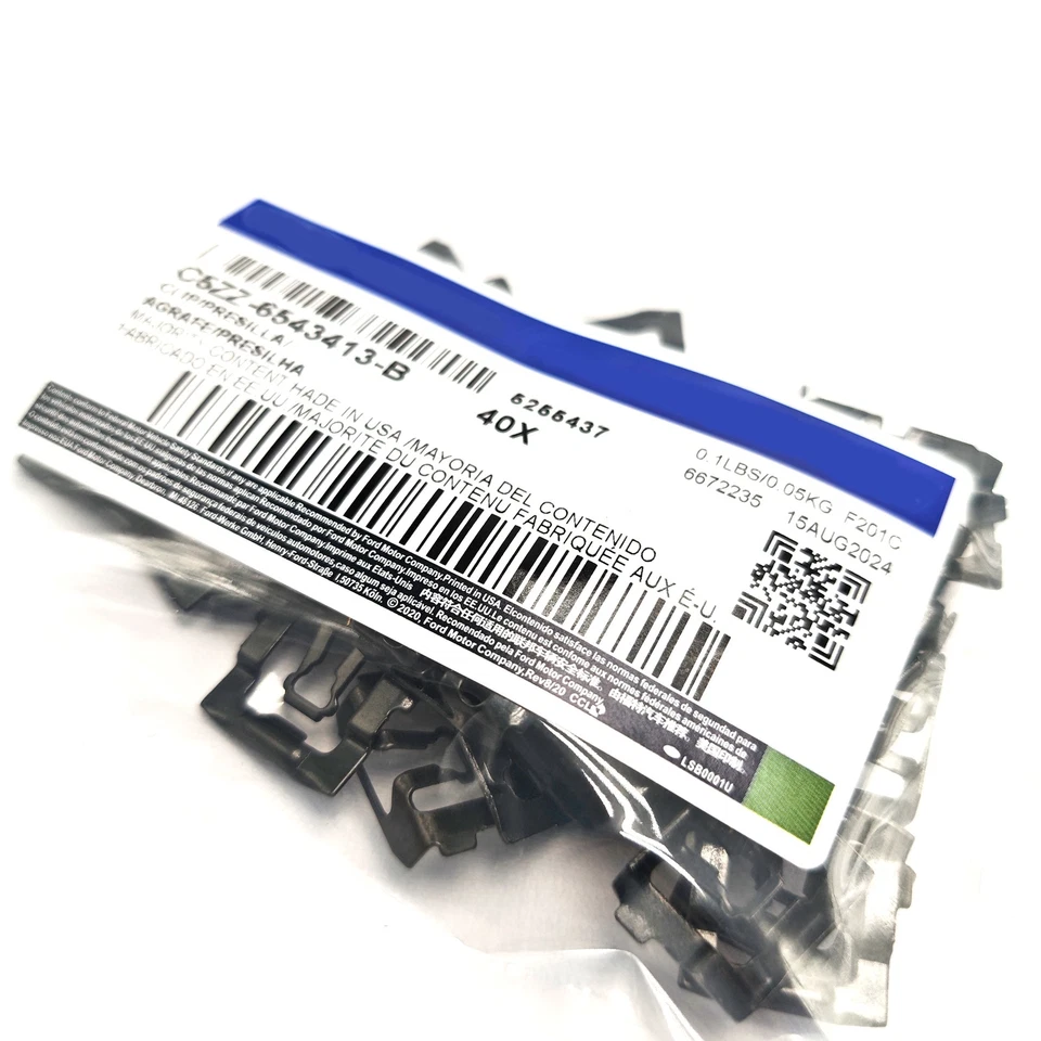 For Ford F100 F150 F250 F350 Windshield Trim Molding Clips- 40 clips- #026 New - Imagem 1 de 4