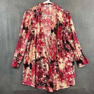 Jones Studio Y2K Petite XL Open Front floral 3/4 Length Sleeve Cardigan Kimono - Picture 1 of 8