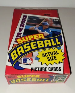1984 MLB SUPER BASEBALL Topps NICE EMPTY WAX PACK CARD BOX Dale Murphy BRAVES - Picture 1 of 10