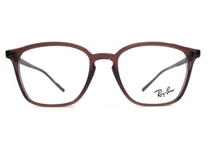 Ray-Ban Eyeglasses Frame RB7185 8236 Transparent Brown Purplish Square 52-18-145 - Picture 1 of 11