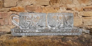 ***VINTAGE MILCH & ZUCKERSET MIT TABLETT*3 - TEILIG*WALTHER GLAS*MIDCENTURY*** - Bild 1 von 13