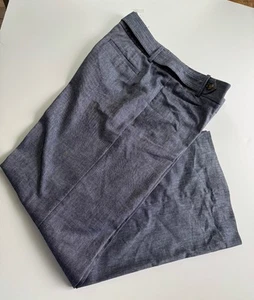 Talbots Damenhose weites Bein Größe 12 blau weiß Twill neu Karriere Baumwollmischung - Bild 1 von 8