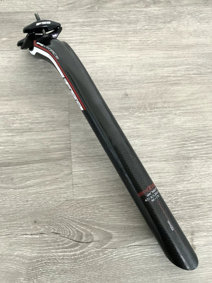 FSA K-FORCE CARBON SEAT POST 31.6 MM x 350 MM TOTAL LENGTH 234 GRAMS - Image 1 of 4