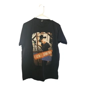 Trace Adkins Music Tour T-Shirt Concert T-Shirt Double Sided Size L Black - Picture 1 of 3