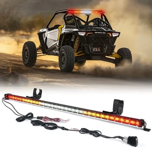 36" Rear Chase Lights Bar 1.75-2" Brackets For UTV Polaris Can-Am Yamaha Offroad - Picture 1 of 7