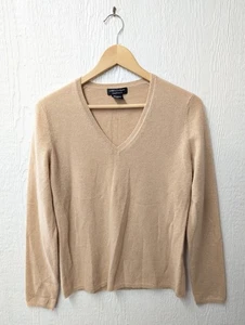 Maglione Lord Taylor 100% Cashmere Beige Medio Silenzioso Lusso Ufficio Professionale - Foto 1 di 4