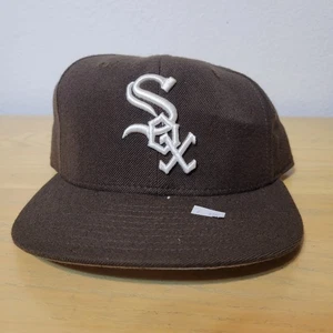 Vintage New Era 59Fifty Chicago White Sox MLB Baseball Brown Cap Hat Size 7 1/4 - Picture 1 of 9
