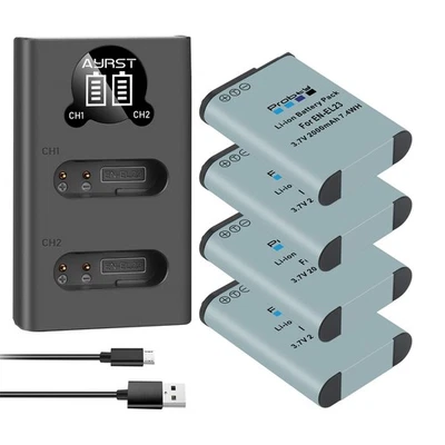 Batería EN-EL23 + Cargador USB LED para Nikon Coolpix B700, P900, P600, P610, S810 Foto 1 de 4