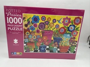 Potted Posies 1000 Piece Jigsaw Puzzle Page Publications 2020 - Picture 1 of 2