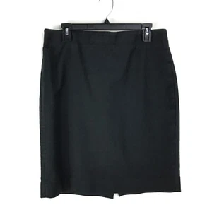 J. Crew No. 2 Falda Lápiz Para Mujer Talla 10 Negra Cremallera Trasera Elastizada Carrera Fiesta - Imagen 1 de 11