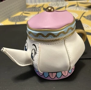 Disney Mrs Potts Beauty & the Beast Teapot Purse Zip Bag Gift 13x18cm NWOT - Picture 1 of 4