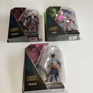 3 X League of Legends The Champion Collection 4" Yasuo, Jinx, Darius Figures NIB - Imagen 1 de 9