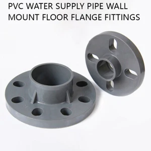 Wasserzuleitung Rohr Wandmontage Boden Flansch Fittinge Lösungsmittel Schweiß ID 20-200mm PVC - Bild 1 von 27