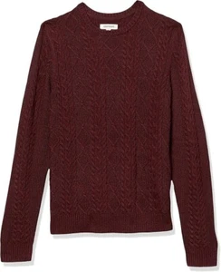 Goodthreads Men's Supersoft Long-Sleeve Cable Knit Crewneck Sweater L tall - Picture 1 of 3