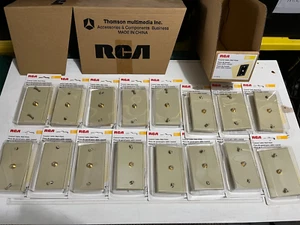 RCA- 16 Pcs -1 Gang White Single Coax Cable Wall Plate  F-Type Beige - Afbeelding 1 van 3