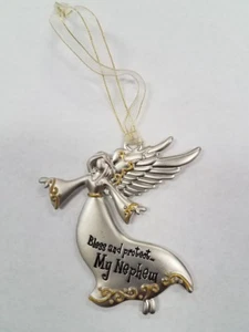 Spoontiques Ornamento Angelo in Peltro - Benedici e proteggi mio nipote - Foto 1 di 1