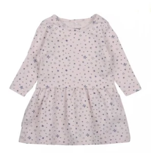 NAME IT Baby Girl ORGANIC COTTON Dress Light Pink With Navy Star Pattern - 62CM - Picture 1 of 6