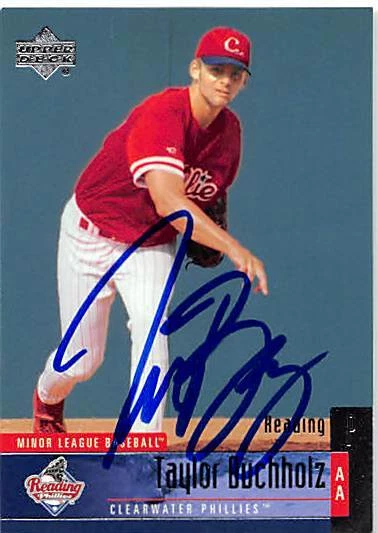 Taylor Buchholz autographed baseball card (Phillies) 2002 Upper Deck #133 - Image 1 of 1