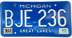 Michigan 1992 Auto License Plate Vintage Man Cave Garage Pub Decor Collector