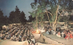 Knotts Berry Farm & Ghost Town California Square Dance Wagon Camp 1959 Postcard - Picture 1 of 2