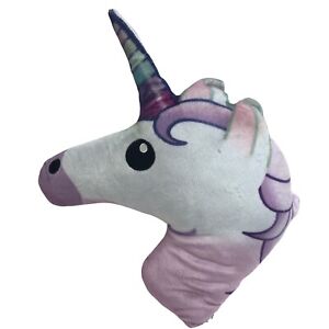Unicorn Head Shape Doll Pillow Stuffed Plush Toy Pillow Decor Cushion Gift EUC