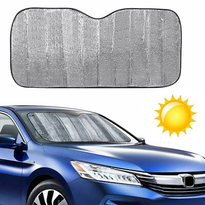 Foldable Car Windshield Front Window Sun Shade Cover UV Block Protector Visor - Image 1 of 4