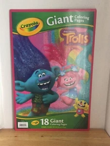 Dreamworks Trolls Crayola 18 Pages Giant Coloring Pges Book - Picture 1 of 4
