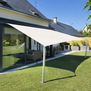 Sunnylaxx 3x4m Impermeable Toldo Vela de Sombra, Rectangular Crema Toldos - Imagen 1 de 6