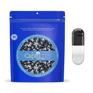 Cápsulas de gelatina vacías de color tamaño 4 de Capsuline - negras/claras - Imagen 1 de 6