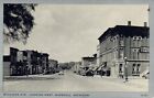 Antique Marshall MI Small Town View W. Michigan Avenue Automobiles Post Card