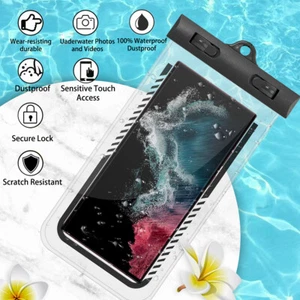 Waterproof Phone Pouch Dry Bag w/Lanyard for iPhone 14/13/12/XS Max/XR, S23 S22+ - Picture 1 of 12