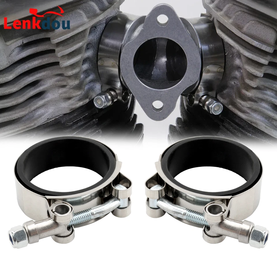 Power Intake Manifold Clamp Kit W/ Seals For Harley Electra Glide FL FX XL 78-84 - Изображение 1 из 4