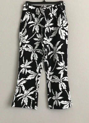 Pantalones cortos Isaac Mizrahi Petite elásticos estampados - negros (talla PM) a646293 -- Foto 1 de 3