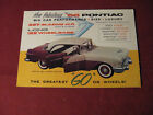 1956 Pontiac Large Sales Card Brochure Booklet Catalog Old Original