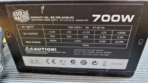 Cooler Master RS-700-ACAB-D3 700W Switching Power Supply Used Working - Afbeelding 1 van 11