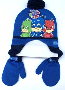 PJ Masks Boys Winter Accessory Hat & Mittens Set, Toddler Beanie 2-4 Years Old - Picture 1 of 6