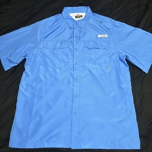 Camisa Habit Golf/Pesca Azul Abotonada Hombre Talla Grande - Imagen 1 de 11