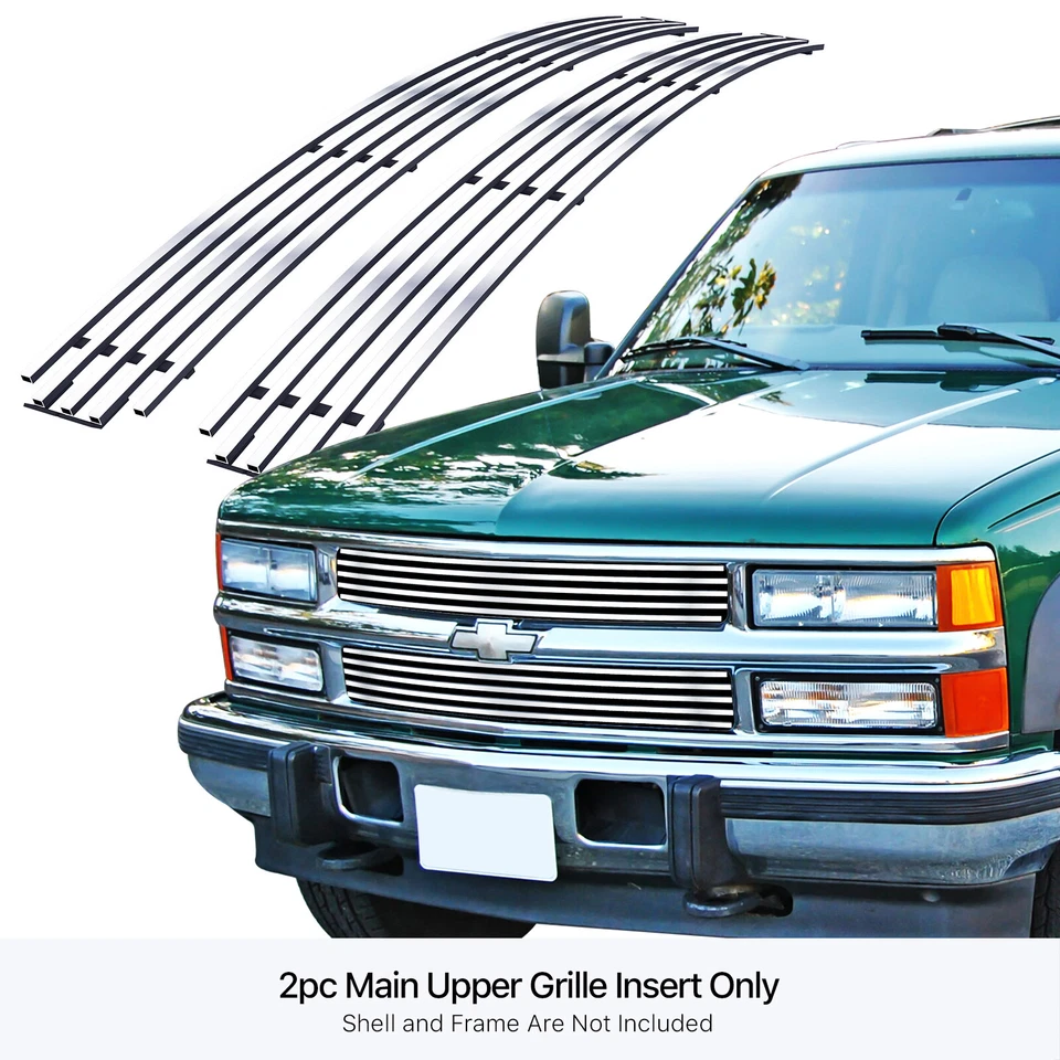 Se adapta a camioneta Chevy Blazer/C/K 1994-1999 superior principal acero inoxidable cromo rejilla billet Foto 1 de 4