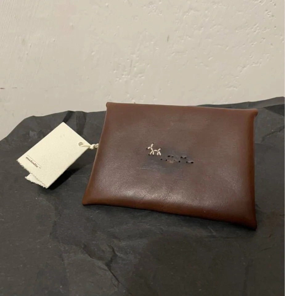 HENRY CUIR Brown Card Case Hobonichi Leather From Japan USED - Image 1 of 4