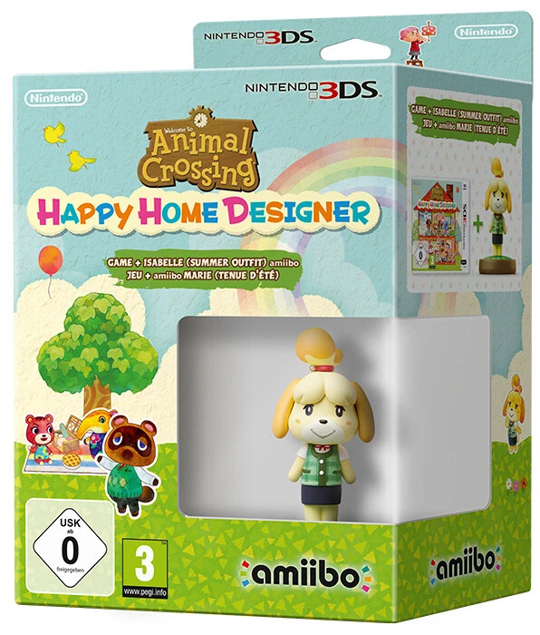 Animal Crossing Happy Home Designer + Amiibo Fluffy LIMITED EDITION Nintendo 3DS - Image 1 of 1