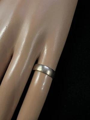 Vintage Antique Handmade 1.16g Pinkie 14K Yellow Gold Cigar Band Ring Sz 4.25 - Image 1 of 4