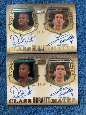 08/09 UD Premier (2) Draft Classmates West/walton Dual Auto HORNETS/LAKERS - Image 1 of 2