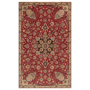Tabriz 250x153 cm Handgeknüpfter Perserteppich Orient Wolle Carpet Rug Rot - Picture 1 of 12