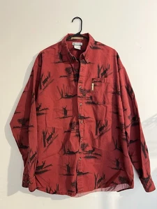 Camicia uomo Colombia River Lodge XL flanella Buck scenario rosso cotone - Foto 1 di 4
